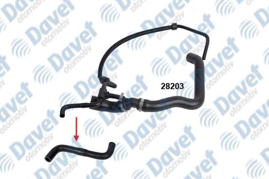 RADYATOR UST HORTUMU VOLKSWAGEN LT 28-35 II - LT 28-46 II 2.5 TDI ####