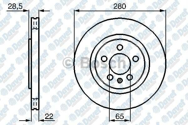FREN DISKI ON HAVALI 280MM GOLF III 2.0GTI 91-97 PASSAT 1.9TDI TOLEDO 2.0 16V 95-> ####