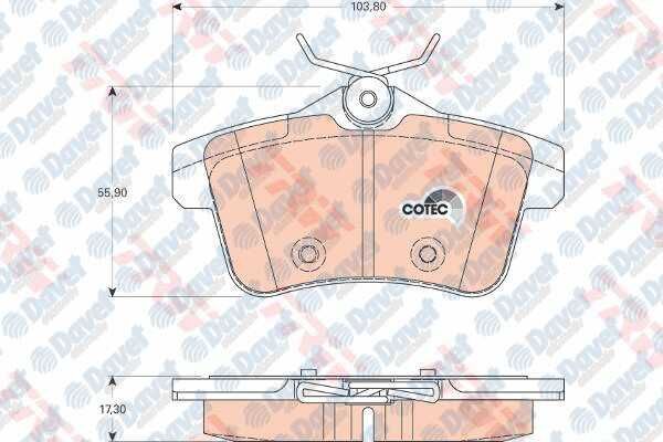 ARKA FREN BALATASI P308-RCZ-C4 II-DS4-P3008-P5008-P508 1.6GTI/1.6HDI/2.0HDI- 07/10>