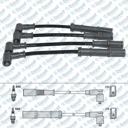 BUJI KABLOSU FIAT ALBEA - PALIO 1.4 8V 03> - DOBLO 1.4 8V 05> - LINEA 1.4 8V 07>