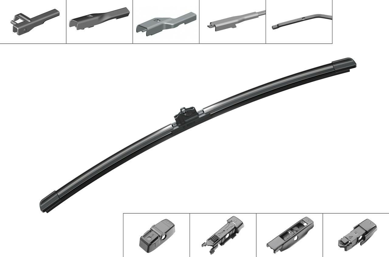 SILECEK SÜPÜRGESİ MUZ TİPİ - TEK AEROTWIN PLUS 450 MM APARATLI ( 4 ADAPTOR ILE 10 ARACA UYUMLU )