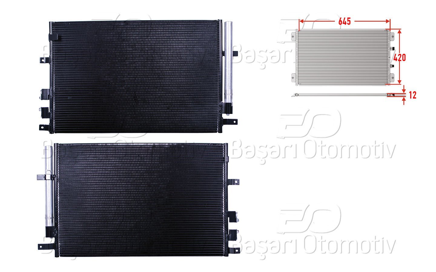 KLIMA RADYATORU 645X420X12 | ALFA ROMEO 159 06> | WISCO