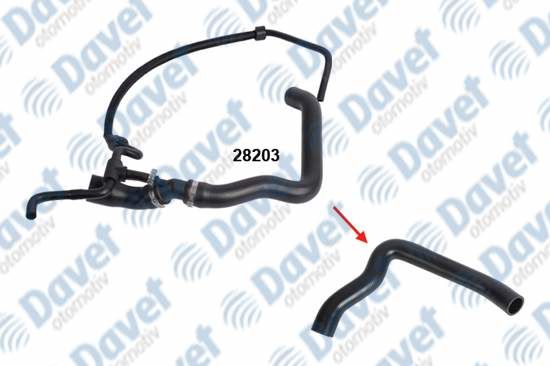 RADYATOR UST HORTUMU VOLKSWAGEN LT 28-35 II - LT 28-46 II 2.5 TDI ####