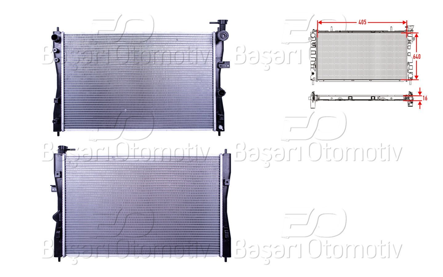 SU RADYATORU BRAZING MT 405X640X16 | MITSUBISHI COLT1.3. 1.5 05>. SMART FORFOUR 1.5. 1.1 | WISCO
