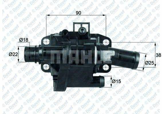 TERMOSTAT 83C BERLINGO-C3-C4-C5-JUMPY-XSARA 1.6 HDI-FIESTA-FOCUS-CMAX 1.6 TDCI-P206-P207-P307-P4