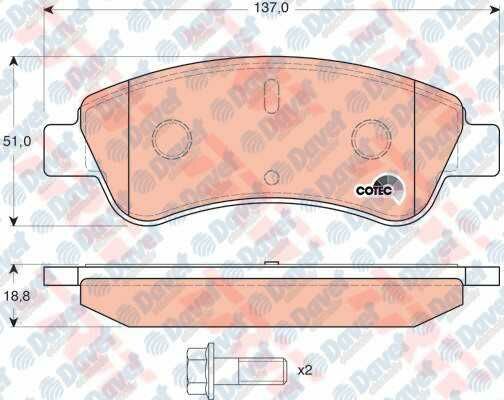 ON FREN BALATASI P206 00> P207 06> P208 12> P307 03>PARTNER-BERLINGO-C2 03> C3 02> C4 04> 137x51x18.8 mm