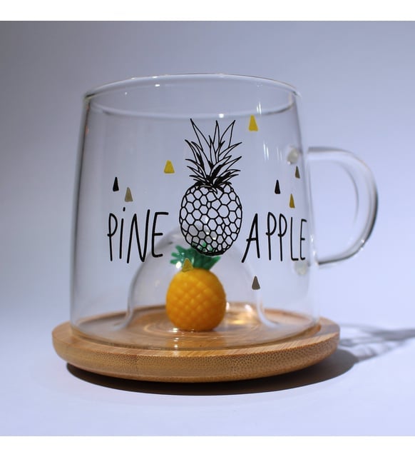 Mien Ananas Figürlü Cam Kupa
