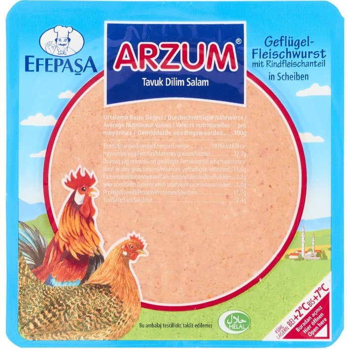 Efepaşa Arzum Tavuk Dilim Salam 200 Gr