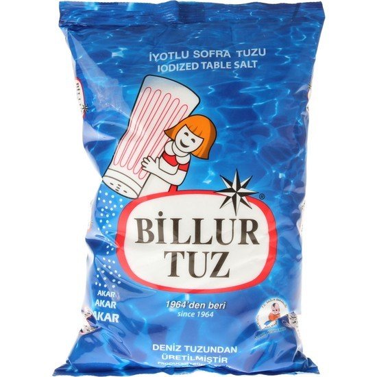 Billur İyotlu Sofra Tuzu 1 Kg