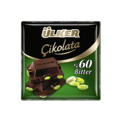 Ülker Bütün Antep Fıstıklı %60 Bitter Çikolata 65 Gr