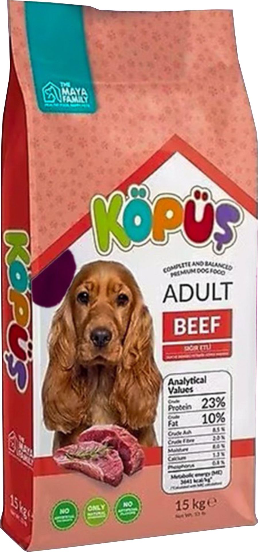 Köpüş Biftekli Yetişkin Köpek Maması 15 kg