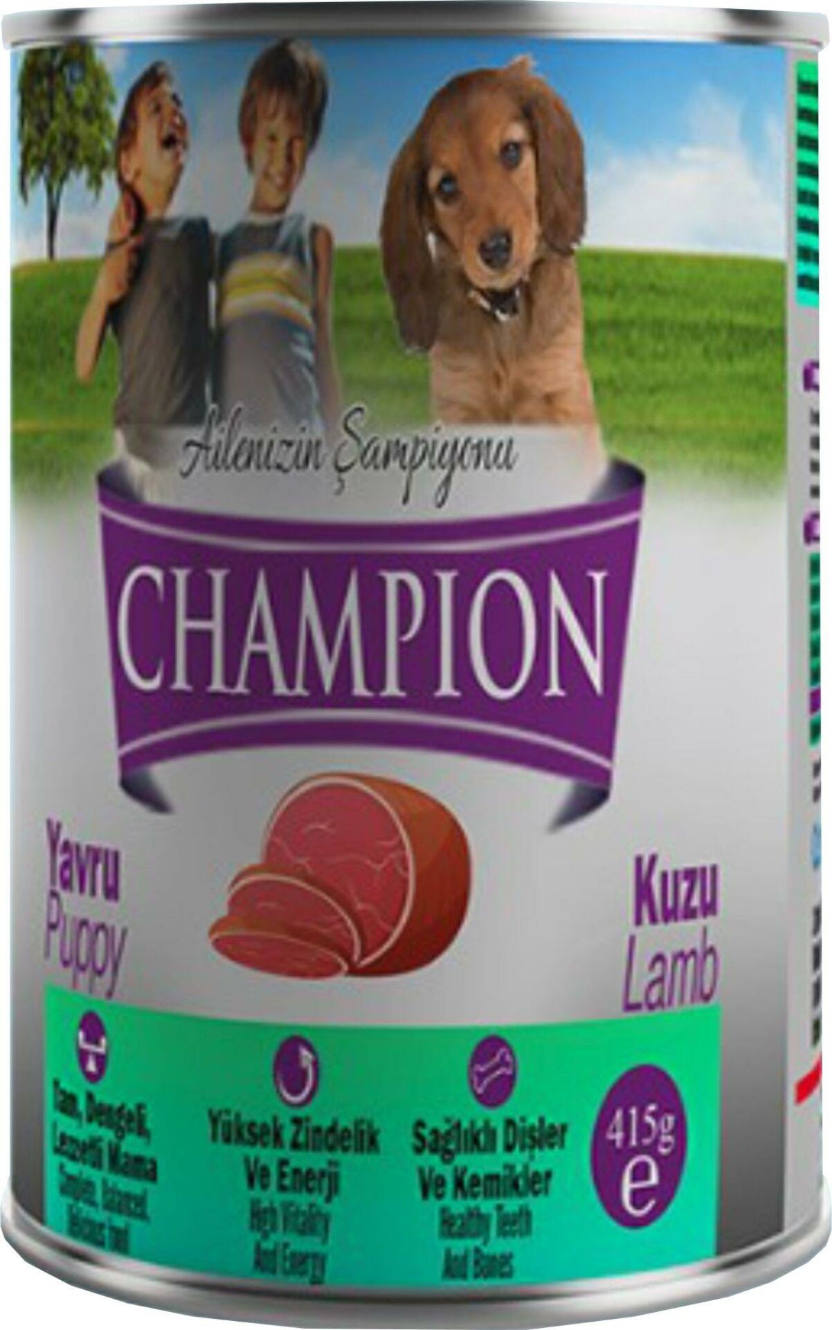 Champion Kuzu Etli Yavru Köpek Konservesi 400 gr 20 Adet