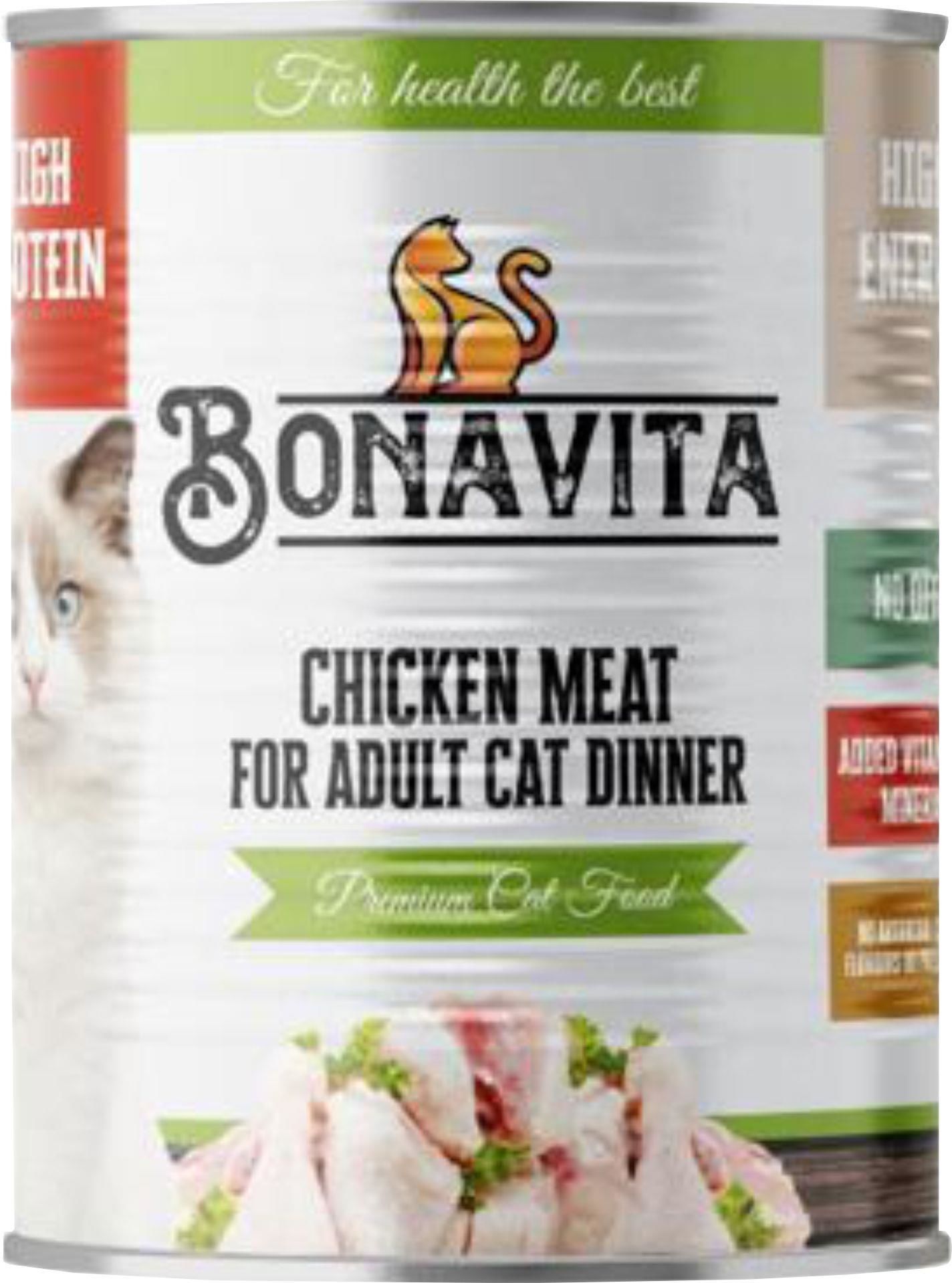 Bonavita Tavuklu Yetişkin Kedi Konservesi 400 Gr 20 Adet