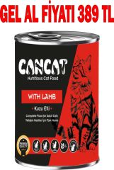 CanCat Kuzu Etli Yetişkin Kedi Konservesi 400 Gr 20 Adet