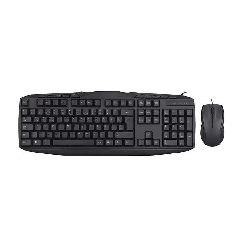 Everest UN-796 Siyah USB Multimedia Klavye + Mouse Set