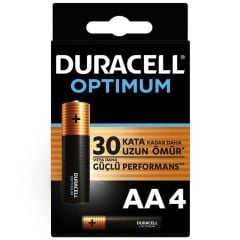 Duracell Optimum AA Alkalin Kalem Pil 1,5 V Lr6/mn1500 4’lü Paket