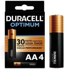 Duracell Optimum AA Alkalin Kalem Pil 1,5 V Lr6/mn1500 4’lü Paket