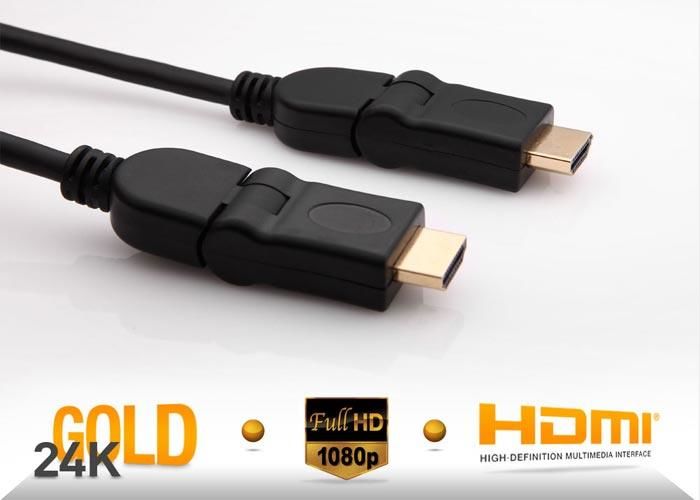 S-link SLX-318 HDMI Kablo Altın Uçlu 4K 3D L Model Hareketli