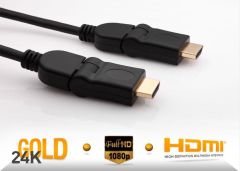 S-link SLX-318 HDMI Kablo Altın Uçlu 4K 3D L Model Hareketli