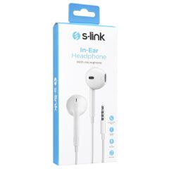 S-link SL-KU170 Mobil Telefon Uyumlu Mikrofonlu Kulaklık Beyaz