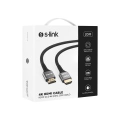 S-link SLX-HD4K20 4K HDMI Kablo Metal 20 Metre (4096*2160) 30Hz