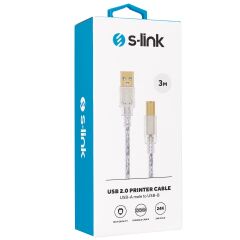 S-link SLX-328 USB Yazıcı Kablosu 3 Metre
