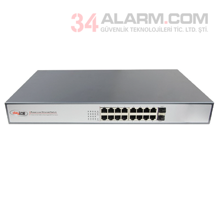 SWP-POE33016PFU-AT 16 Port Gbit PoE Switch