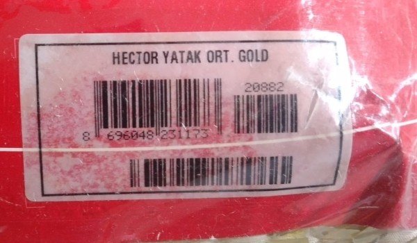 TAÇ HECTOR  YATAK ORTÜSÜ CİFT KİŞİLİK GOLD