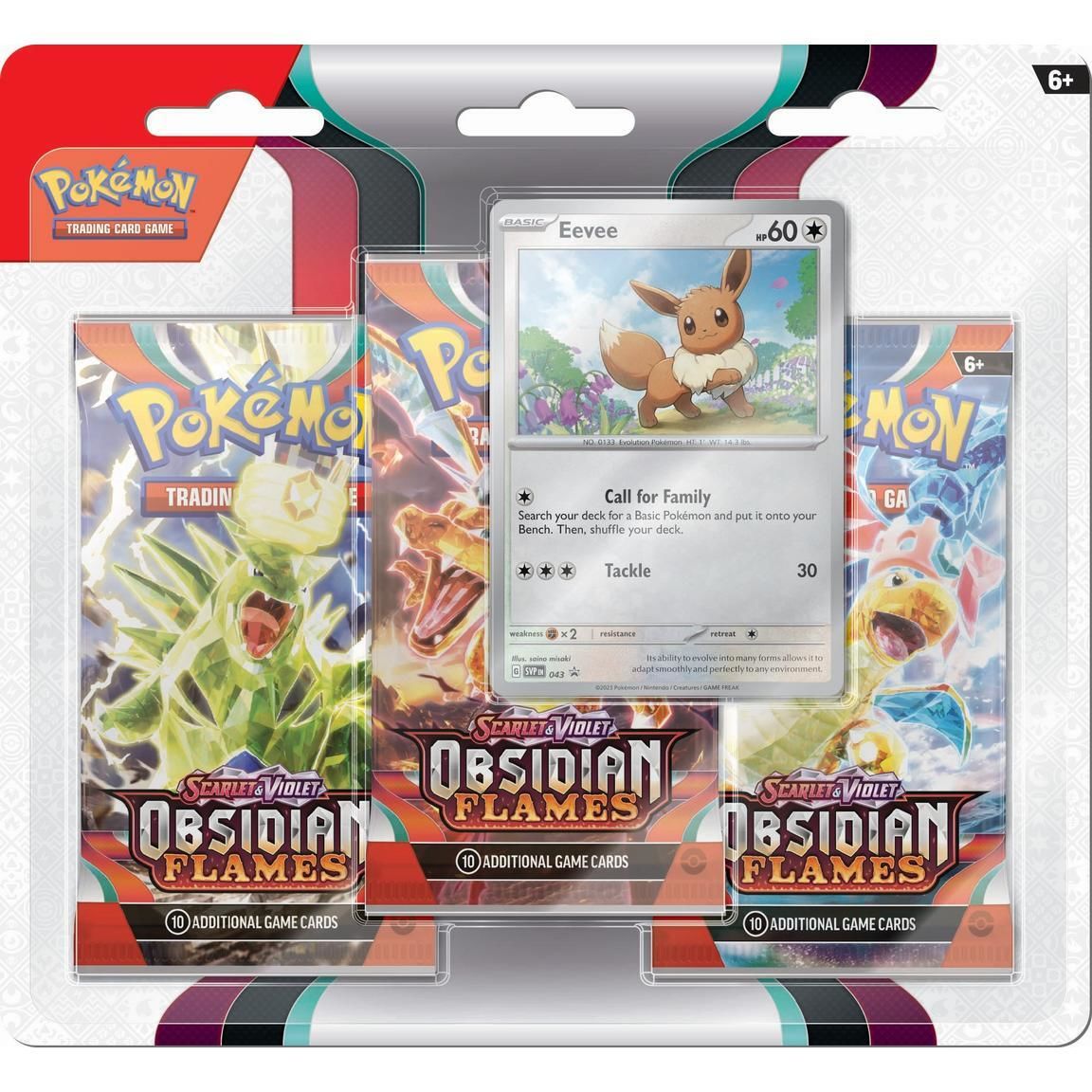 Pokémon TCG: SV03 Obsidian Flames - 3 Pack Blister (Eevee)