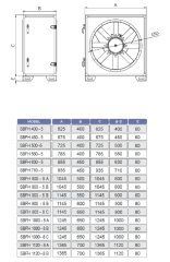 SBFH-1120-8B Aksiyel Hücreli 96000 m³/h Basınçlandırma Fanı