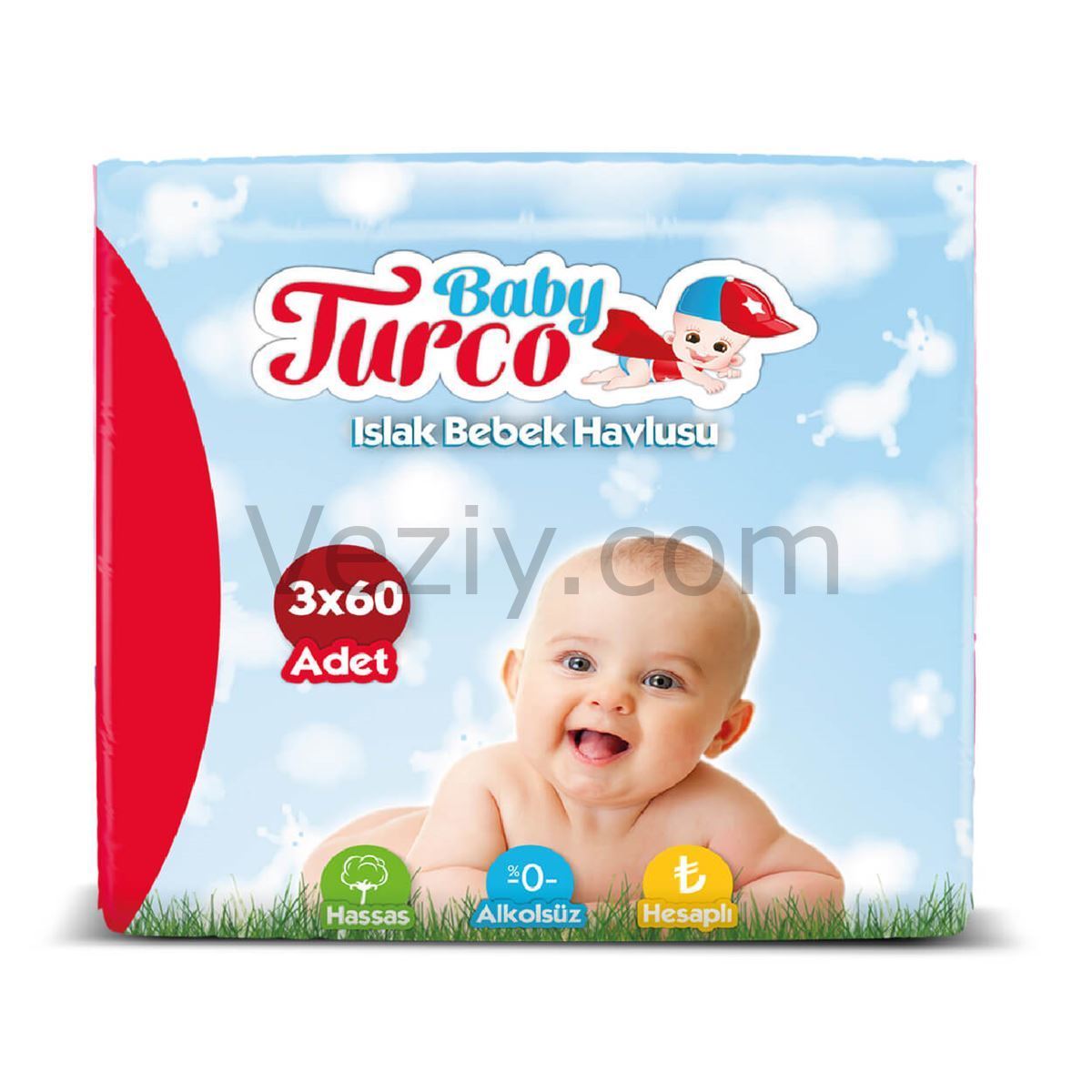 Baby Turco Islak Havlu 3 x 60 Adet