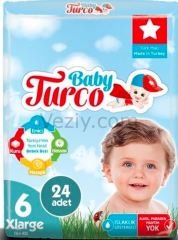 Baby Turco Bebek Bezi 16+ KG 6 Beden 24 Adet