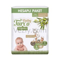 Baby Turco Doğadan 1 Numara Hesaplı Paket Yenidoğan 80 li