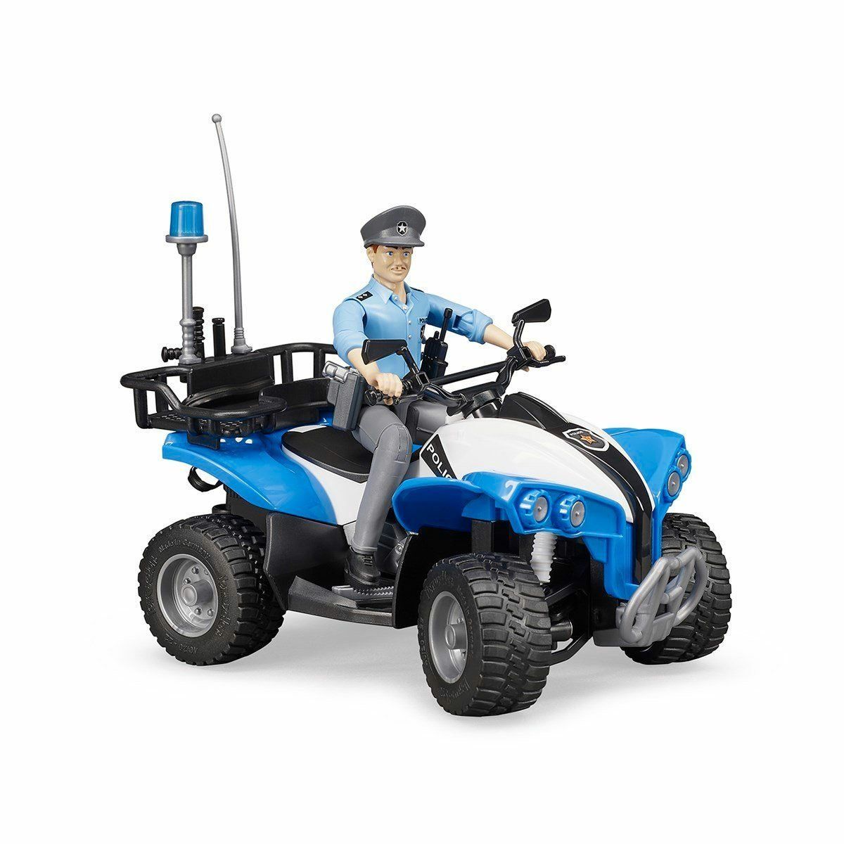 BR63010 ATV Polis Aracı + Erkek Polis Memuru ve Aksesuarları