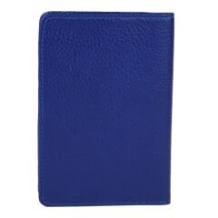 Glary GL203BLU 1.Sınıf Kalite Hakiki Deri (Genuine Leather) Portmone Unisex Pasaport Cüzdanı-Mavi