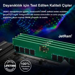 Transcend JM4800ALE-16G 16GB DDR5 4800Mhz CL40 1.1V Masaüstü Ram