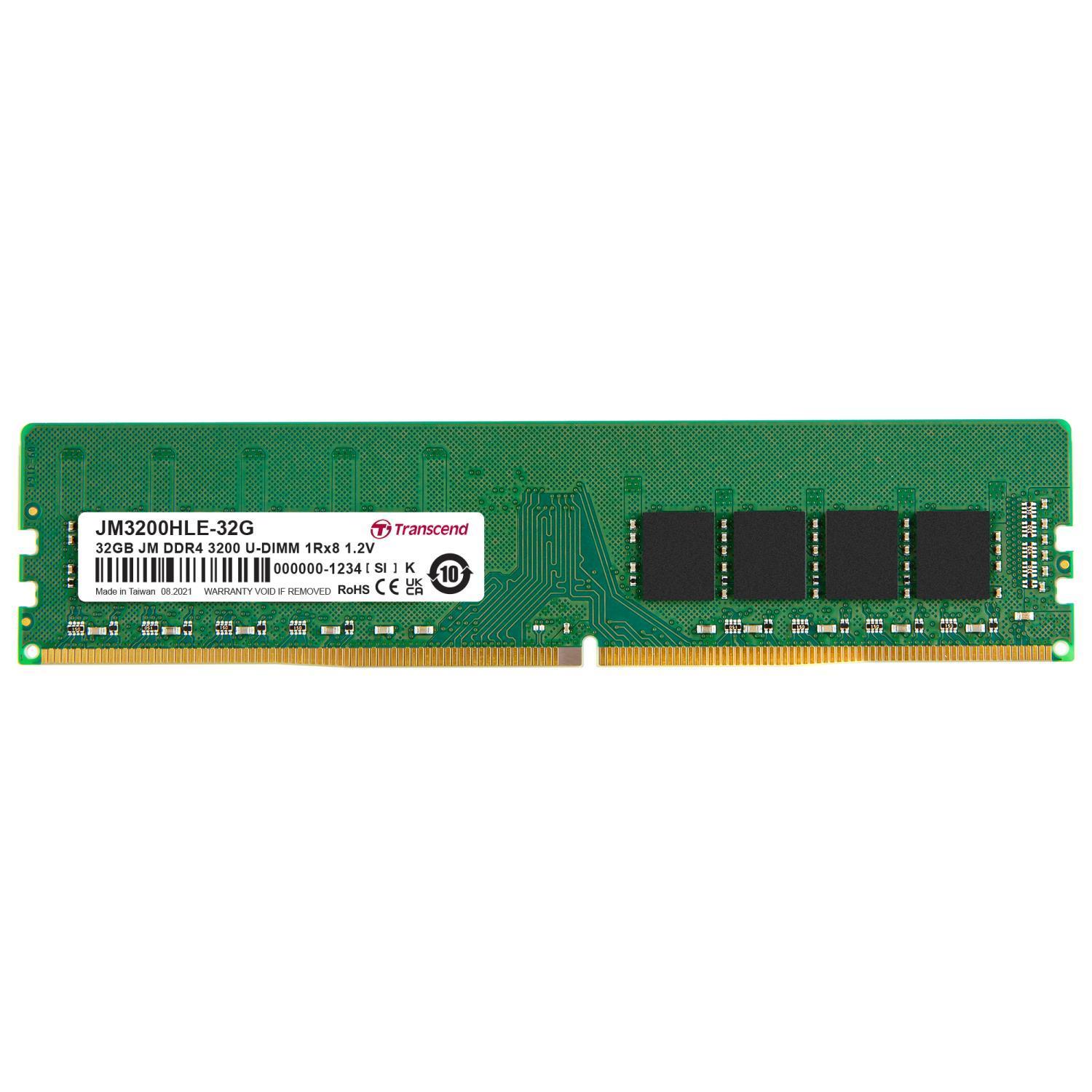 Transcend JM3200HLE-32G 32GB DDR4 3200Mhz CL22 1.2V Masaüstü Ram