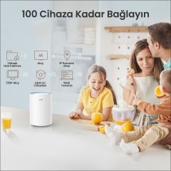 Cudy M1800 5GHz/2.4Ghz 1200Mbps 2xGigabit Ethernet Port,4 Dahili Anten,Wi-Fi 6 Mesh Router (3 Adet)