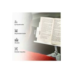 NPO STD007 Okuma Açısı Ayarlı Koruma Kıskkaçlı Alüminyum&ABS Kitap/Tablet/Dergi Standı Modern Rahle