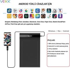 Veikk S640 6 x 4'' 8192 Levels 5080 LPI Grafik Tablet + Kalem