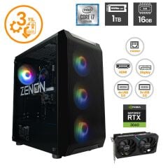 ZENON RAKS TR103 i7-12700F 16GB 1TBSSD RTX3060-12GB FreeDOS Gaming Masaüstü Bilgisayar