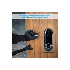 NPO FA01 1080P FullHD,Wifi TUYA Destekli Kartlı Door Bell Kameralı Akıllı Kapı Zili(Kamera+Zil)