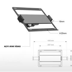 NPO STD7070GS 10''-27'' VESA Monitör/Notebook Stand Tek Kol Gümüş Gri