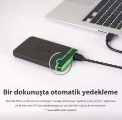 Transcend TS1TSJ25M3G 1TB 2.5'' USB 3.1 StoreJet M3 Antişok Slim Taşınabilir Disk