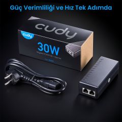 Cudy POE200 Base-T AC/DC 30W Gigabit PoE+/PoE Enjektör