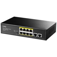 Cudy FS1010P 8 Port 10/100Mbps 120W PoE+, 2 Uplink Portlu VLAN CCTV Rack Mount Metal Switch