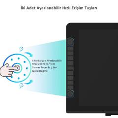 Veikk VK2200Pro 21.5'' IPS FullHD Tam Lamine Ekran, 8 Kısayol,2 Scroll Tuşlu Sağ/Sol El Grafik Tablet