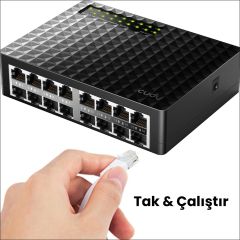 Cudy FS1016D 10/100Mbps 1,6 Gb/sn 16 Port Switch