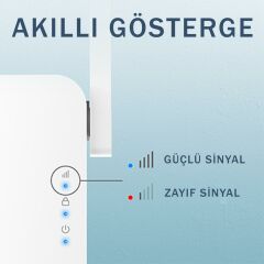 Cudy RE1200 5GHz 867Mbps, 2.4GHz 300Mbps, Wi-Fi Mesh Menzil Genişletici Repeater(AC1200 Serisi)