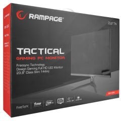 Rampage RM-550 TACTICAL 23.8'' 144Hz 1ms HDMI+DP+VGA Freesync FullHD TN Oyuncu Monitör